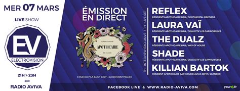 ELECTROVISION - MERCREDI 7 MARS 2018 - SPECIAL RESIDENTS APOTHICAIRE BAR - Radio Aviva