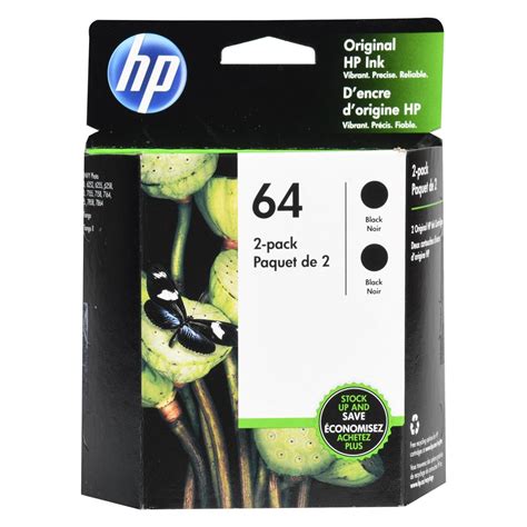 HP 64 Ink Cartridges - Black, 2 Cartridges (3YP22AN) - Walmart.com ...