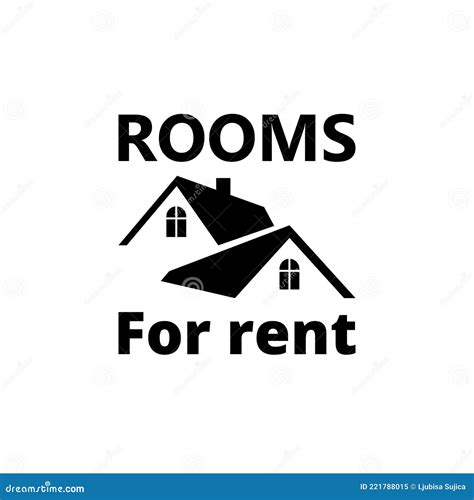 Room for Rent Sign Isolated on White Background Stock Vector - Illustration of advertising ...