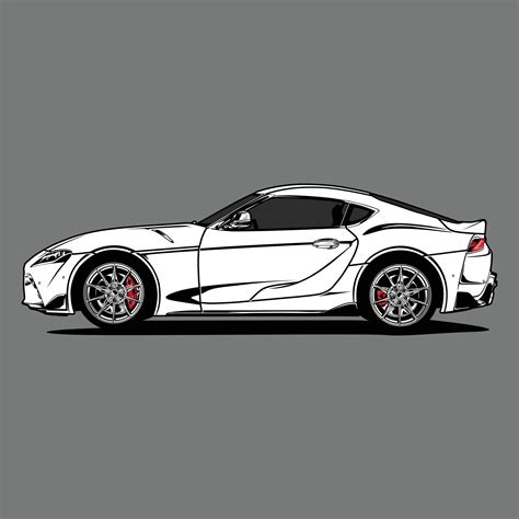 Side view car vector illustration for conceptual design 27660237 Vector Art at Vecteezy