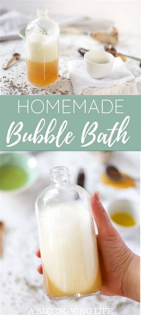 Homemade Bubble Bath Recipe - A Blossoming Life