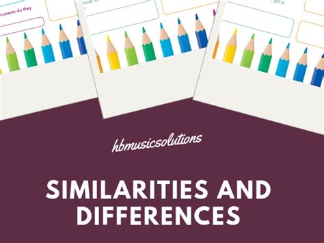 Similarities And Differences - Musical Instrument Families | Teaching Resources