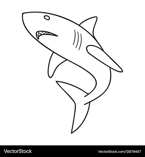 Great White Shark Drawing Outline