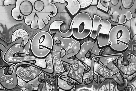 Graffiti Black And White Photography