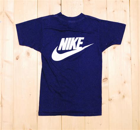 Vintage 1970's Blue NIKE Logo T-shirt / Back Print / Retro - Etsy