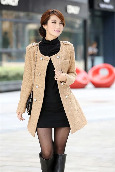 woman coat, winter jacket, lady long coats, fashion wear, warm wear/B1-in Trench from Women's ...