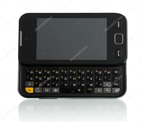 Smart phone with touch screen and sliding keyboard — Stock Photo © rihardzz #6326679