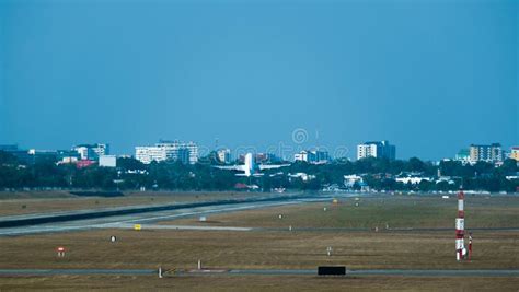 Airplane Taking Off from the Airport. Plane on Runway Stock Image ...