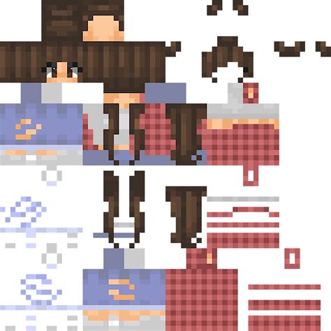 Cute Minecraft Skins Template