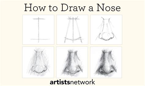 how to draw a nose step by step drawing instructions for beginners and ...