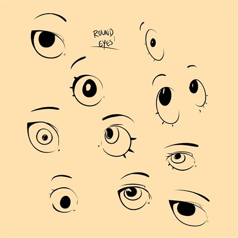 How to Draw Eyes - Cute Round Anime Eyes - Don Corgi