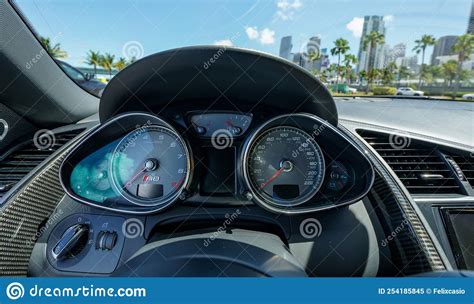 Photo of an Audi R8 Spyder Black Interior and Exterior Editorial Image - Image of interior ...