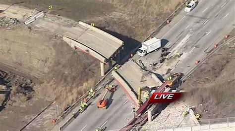 Raw aerials: I-75 overpass collapse