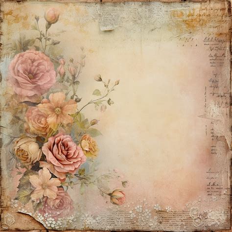 Vintage Rose Paper Template Free Stock Photo - Public Domain Pictures