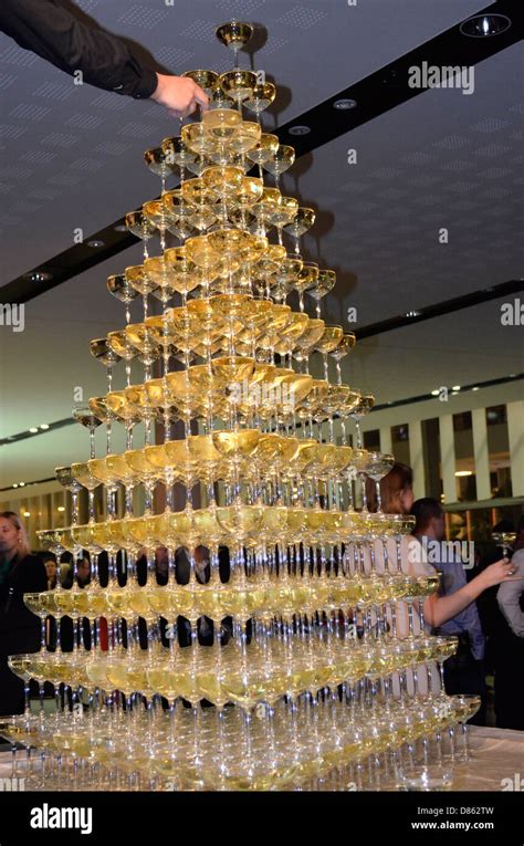 champagne glass pyramid Stock Photo: 56682329 - Alamy