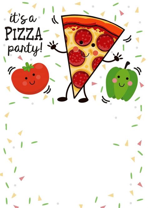 Pizza Party Invitations – Cute Party Printables