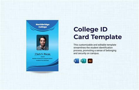 College ID Card Template in Word, Illustrator, Publisher - Download | Template.net