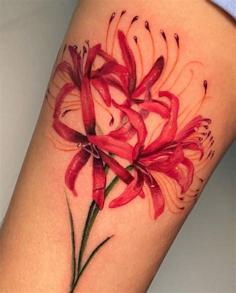 Red Spider Lily Flowers | Best Tattoo Ideas For Men & Women