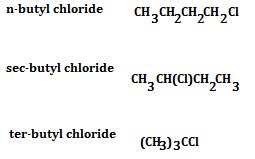 Explain the relative reactives of butyl chloride, sec-butyl chloride ...