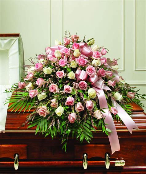 Pink Sympathy Casket Spray | Avas Flowers