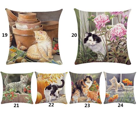 Cute Cat Pillow Covers/throw Pillow Case for Home Square - Etsy