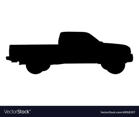 Pickup truck silhouette art Royalty Free Vector Image