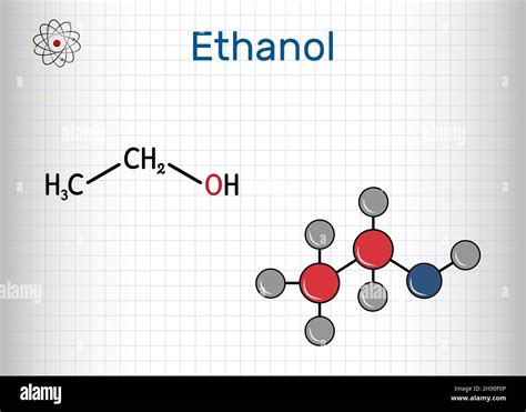 Molecular model of ethanol Stock Vector Images - Alamy