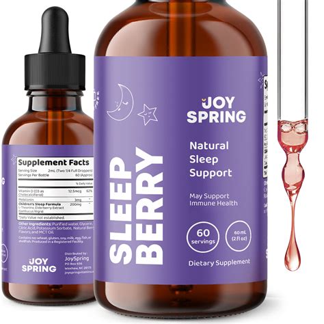 SleepBerry Melatonin for Kids with Elderberry - Liquid Melatonin for Kids Sleep Support ...