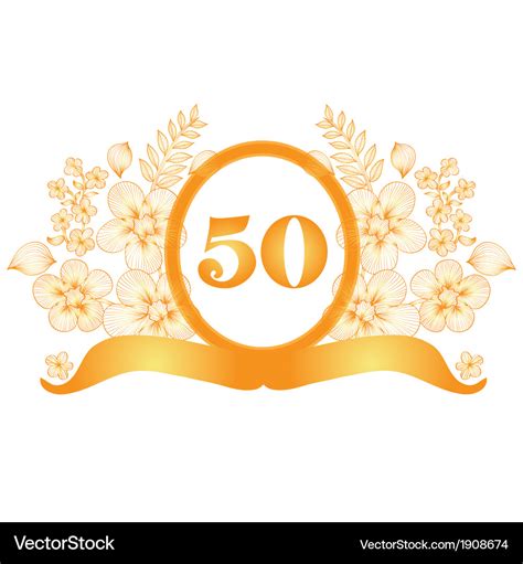 50th anniversary banner Royalty Free Vector Image