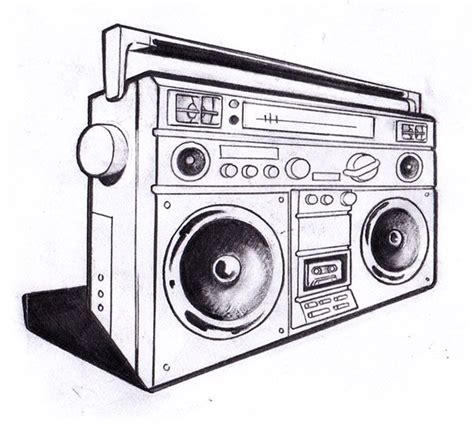 tatovering_ghettoblaster | Boombox drawing, Hip hop art, Graffiti drawing