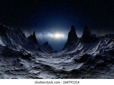 Alien Planet 3d Rendered Landscape Stock Illustration 268791314 ...