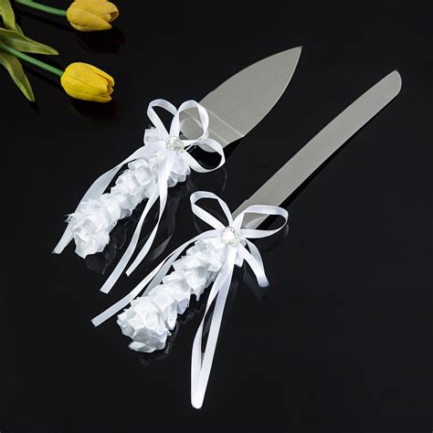 Swarovski Crystal Wedding Cake Server Knife Set Ceremony Knife Set - Wedding Gift - Walmart.com ...