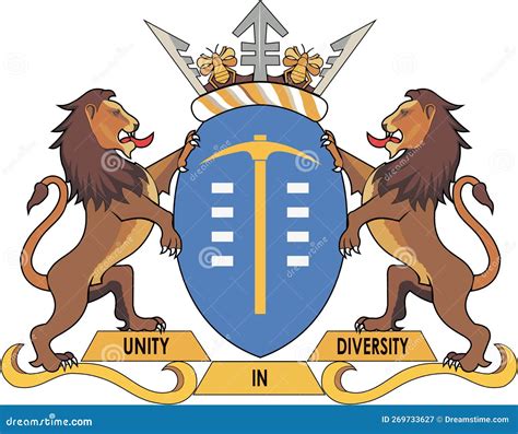 Coat of Arms of Gauteng Province. SOUTH AFRICA Stock Illustration - Illustration of gauteng ...