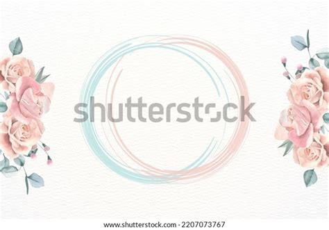 Watercolor Spring Floral Border Hand Painted Stock Illustration 2207073767 | Shutterstock