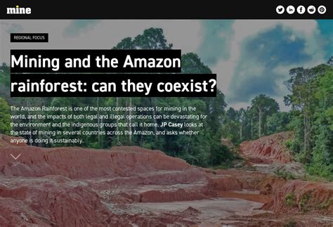 Mining and the Amazon rainforest: can they coexist? - Mine | Issue 87 | December 2019