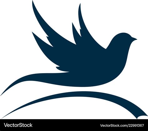 Logo flying bird Royalty Free Vector Image - VectorStock