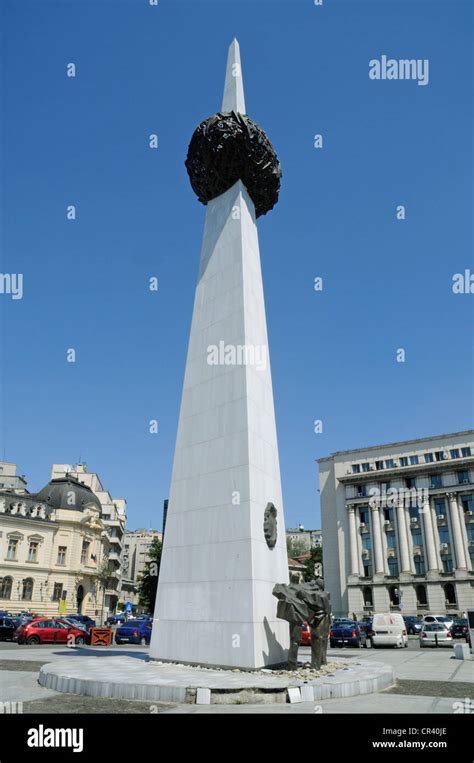 Monument, Revolution Square, Bucharest, Romania, Eastern Europe, Europe, PublicGround Stock ...