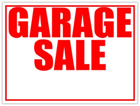 Garage Sale Lawn Sell Sign - Red Yard Sale Signs