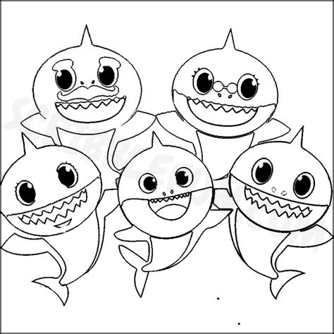 Baby Shark Coloring Pages To Print 17 Free Baby Shark Coloring Pages ...