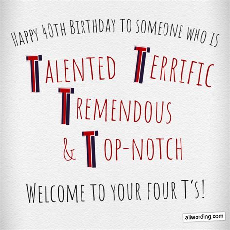 40 Ways to Wish Someone a Happy 40th Birthday » AllWording.com