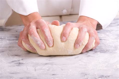 Kneading dough stock photo. Image of bread, white, kitchen - 3210424