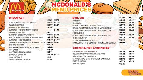 McDonald's Menu Prices: Breakfast, Meals and Drinks (2024)