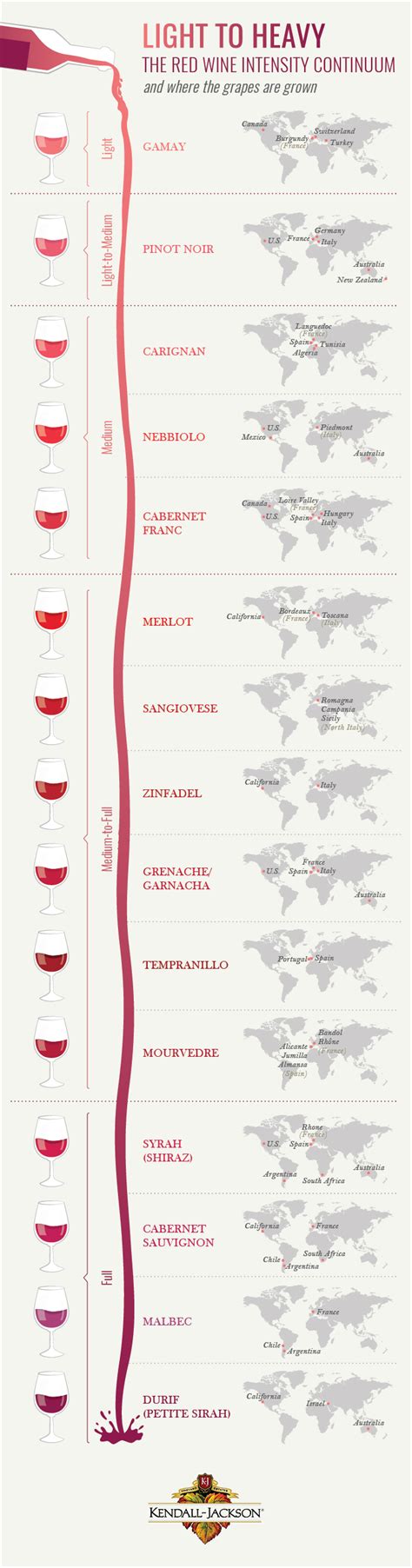 Red Wine Types and More: The Basics of Red Wines | Wine chart, Types of red wine, Types of wine