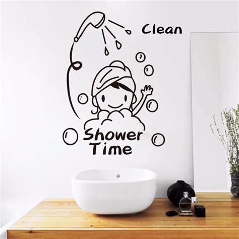 Decals, Stickers & Vinyl Art Home & Garden Funny Bathroom Glass Sticker Door Bath Decal Shower ...