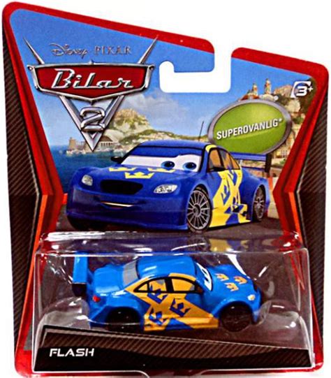 Disney Pixar Cars Cars 2 Main Series Flash 155 Diecast Car Sweden Mattel Toys - ToyWiz