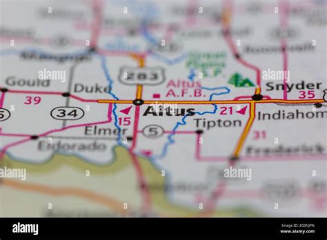 Map of altus oklahoma hi-res stock photography and images - Alamy