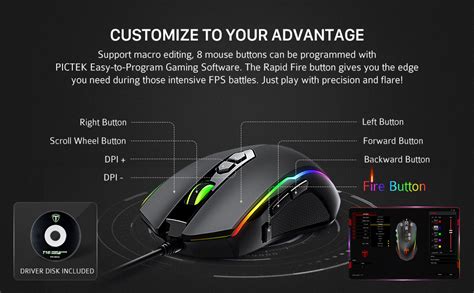 Pictek Gaming Mouse Software Download