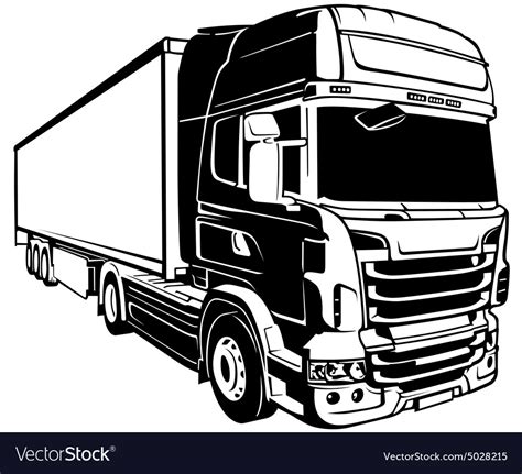 Trailer truck Royalty Free Vector Image - VectorStock