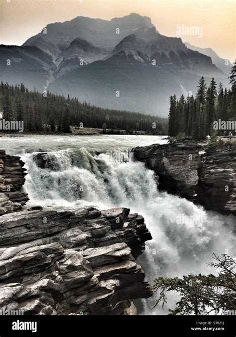 Waterfall in Canada Stock Photo - Alamy