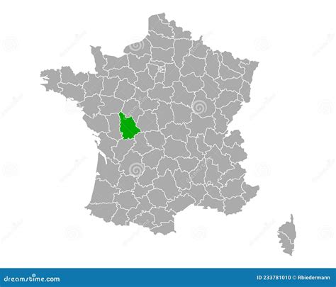 Map of Vienne in France stock vector. Illustration of isolated - 233781010